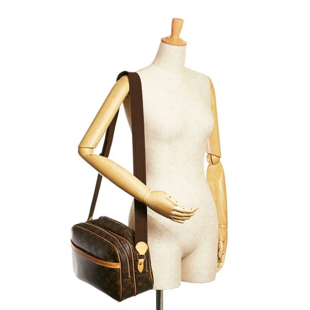 Louis Vuitton Reporter Shoulder Bag Brown/Beige